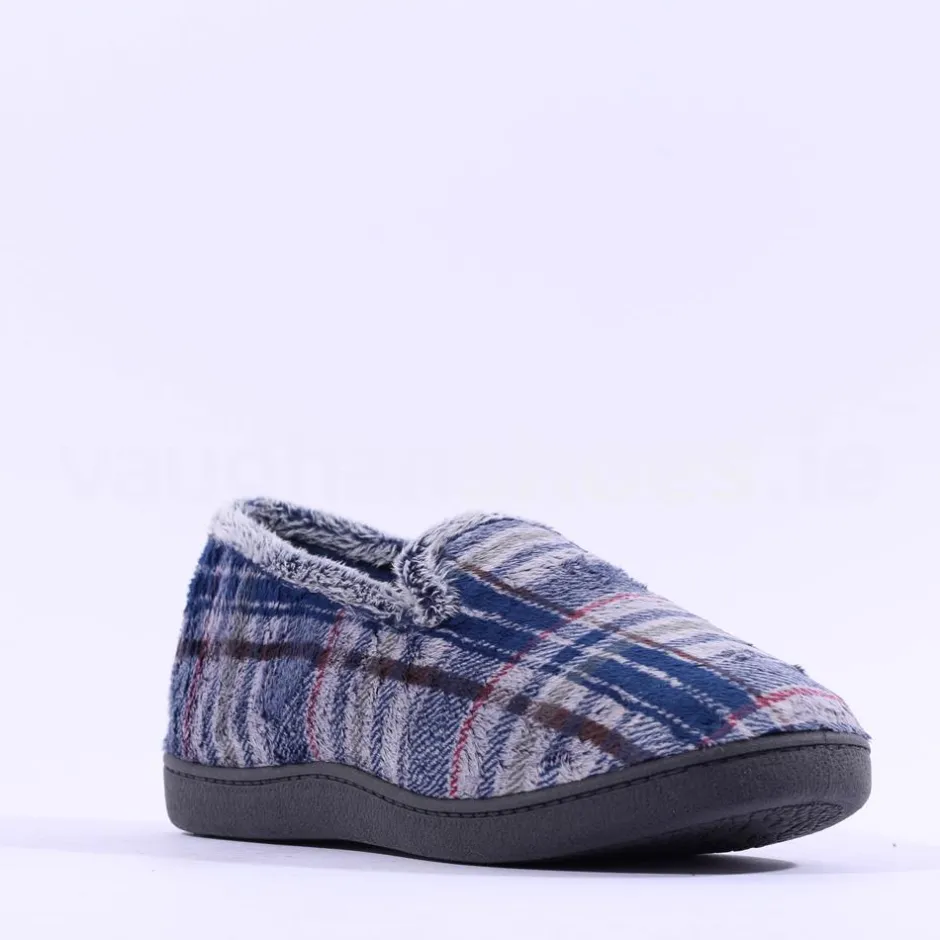 Plumaflex Men Closed House Slipper - Navy Combi