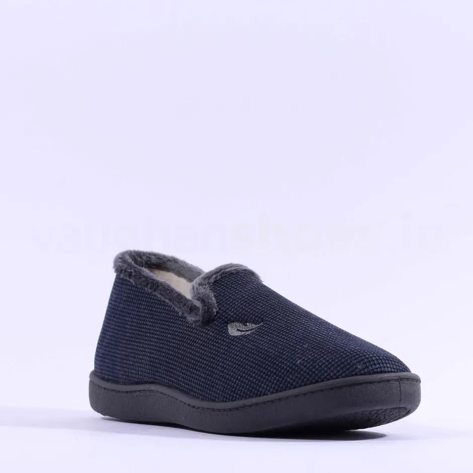Plumaflex Men Closed House Slipper - Navy Grey