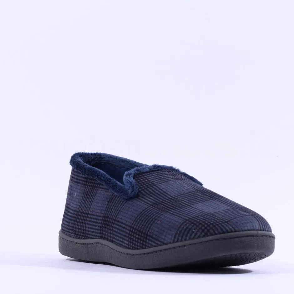 Plumaflex Men Closed House Slipper - Navy Combi