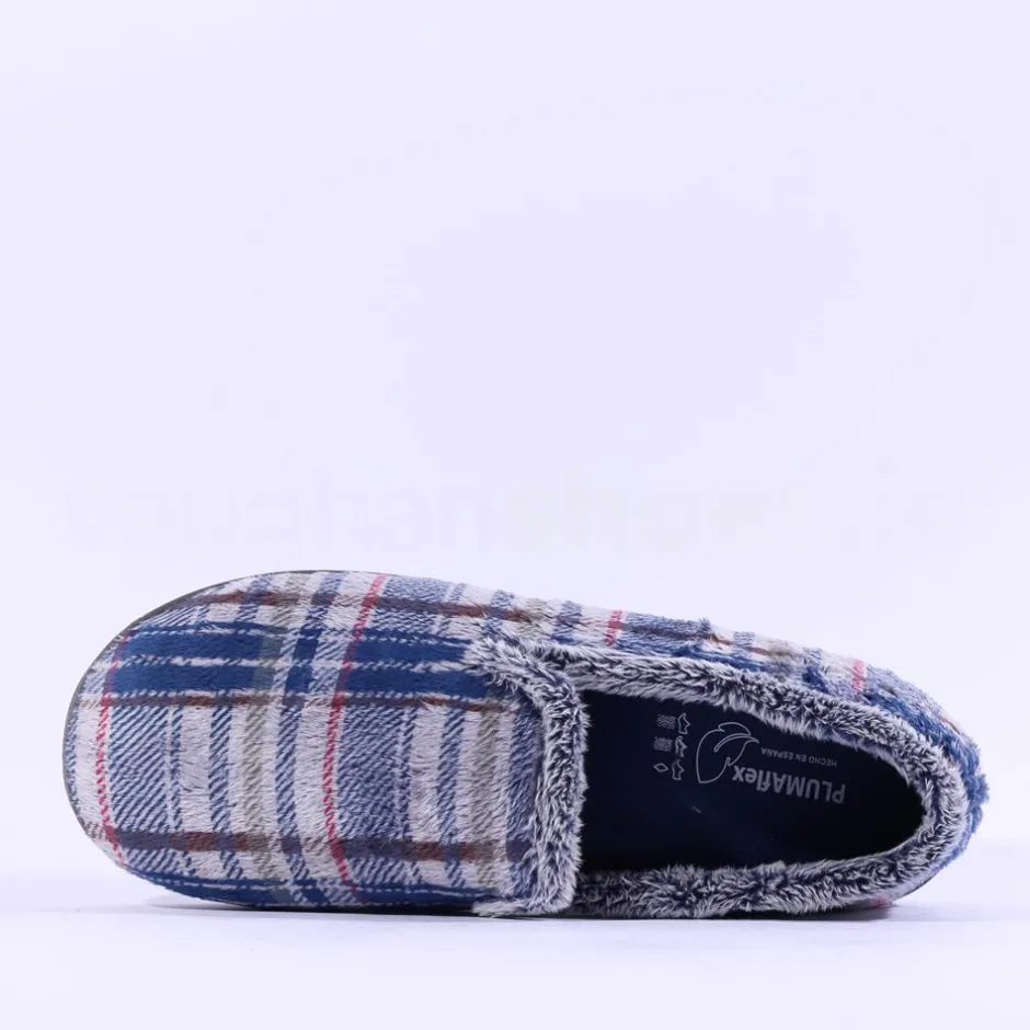 Plumaflex Men Closed House Slipper - Navy Combi