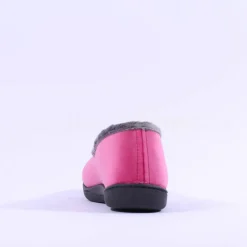 Women Plumaflex Ladies Closed House Slipper - Pink Grey