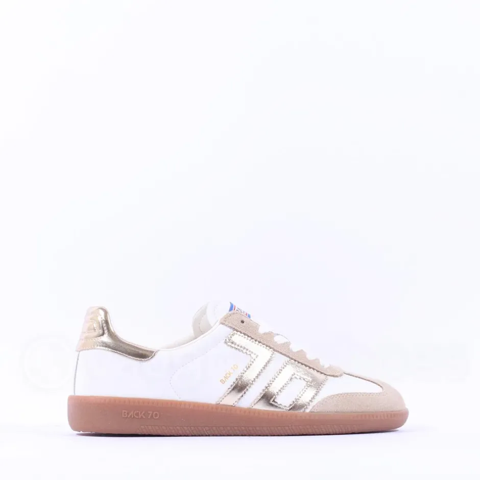 Women Back 70 Cloud Gumsole Retro Trainer - Gold Metallic