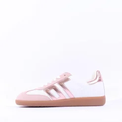 Women Back 70 Cloud Gumsole Retro Trainer - Pink Metallic