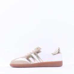 Women Back 70 Cloud Gumsole Retro Trainer - Gold Metallic