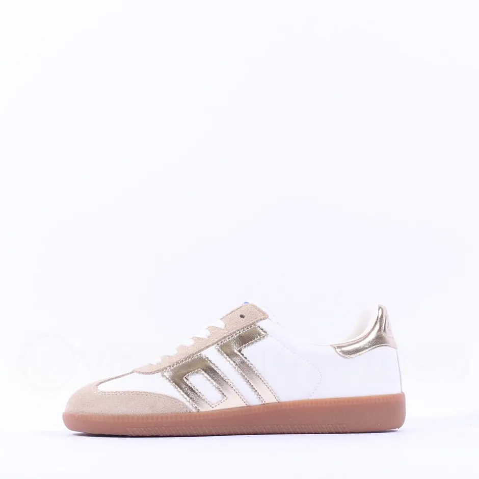Women Back 70 Cloud Gumsole Retro Trainer - Gold Metallic