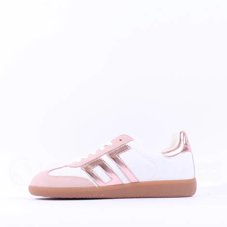 Women Back 70 Cloud Gumsole Retro Trainer - Pink Metallic