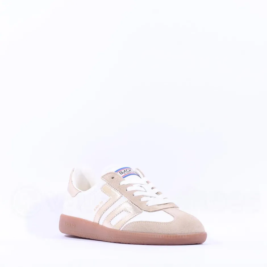 Women Back 70 Cloud Gumsole Retro Trainer - Gold Metallic