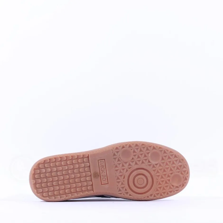 Women Back 70 Cloud Gumsole Retro Trainer - White Black