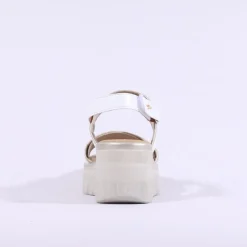 Women Tamaris Cobe Platform Wedge Sandal - White Gold