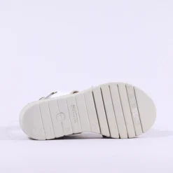 Women Tamaris Cobe Platform Wedge Sandal - White Gold