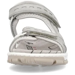 Women Rieker Comfort Sandal Velcro Strap - Grey