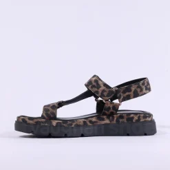 Women Tamaris Coneflower T Bar Platform Sandal - Leopard Print