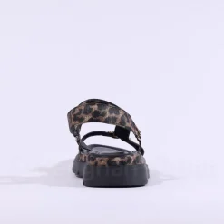Women Tamaris Coneflower T Bar Platform Sandal - Leopard Print