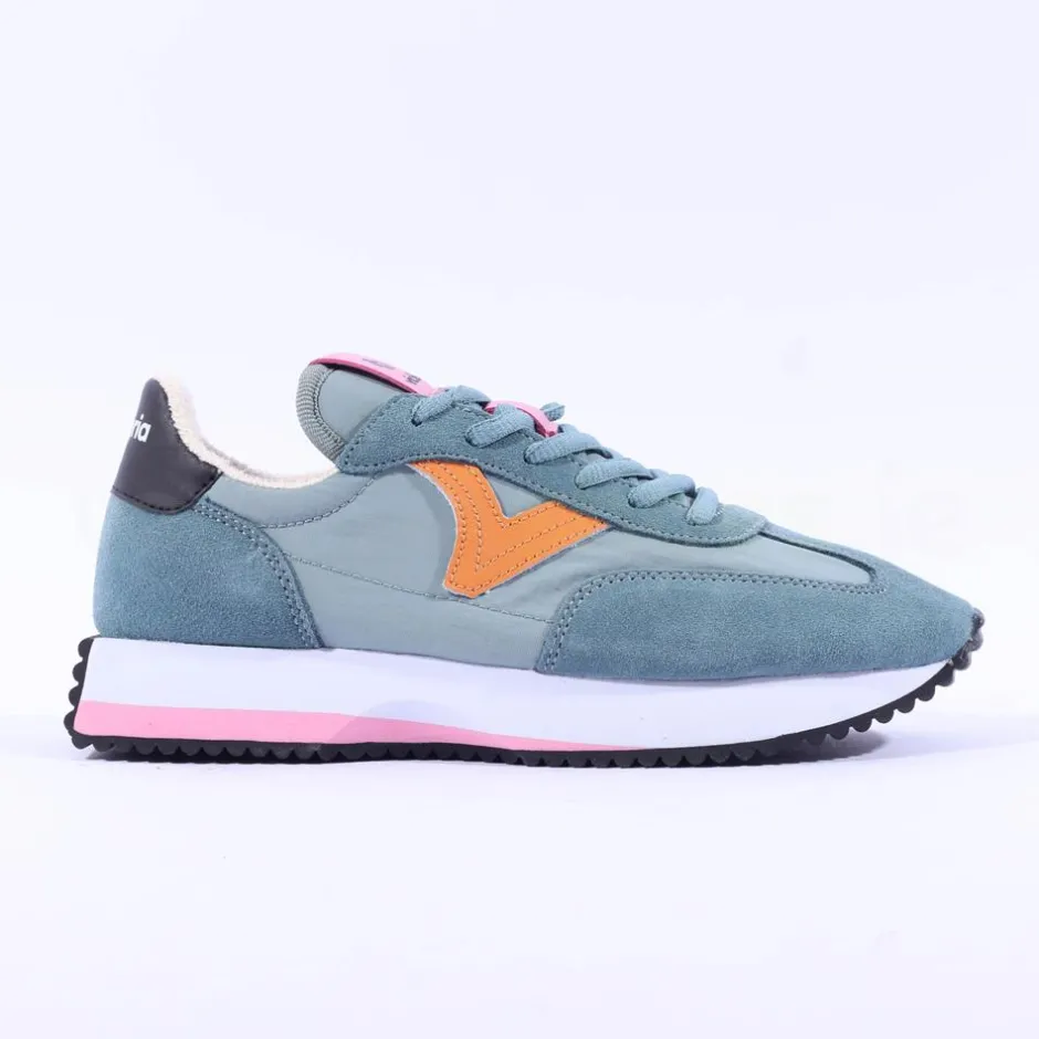 Women Victoria Cosmos Waffle Nylon Trainer - Jade