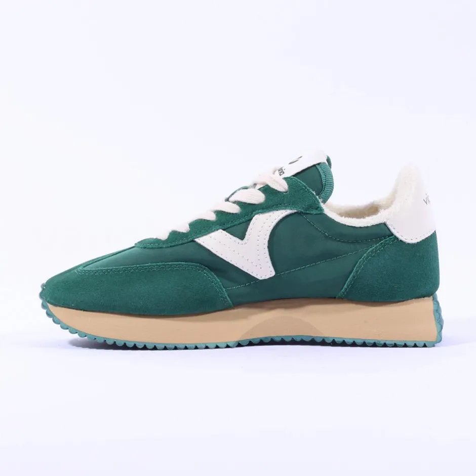 Women Victoria Cosmos Waffle Nylon Trainer - Verde