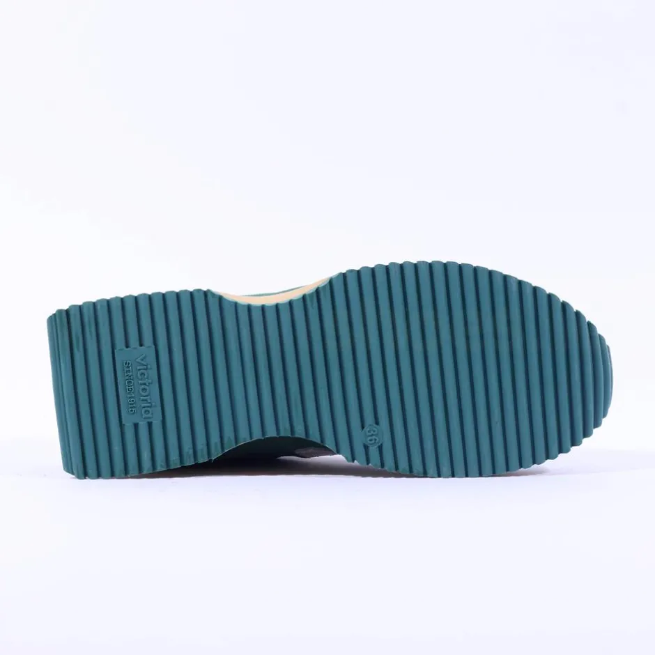 Women Victoria Cosmos Waffle Nylon Trainer - Verde