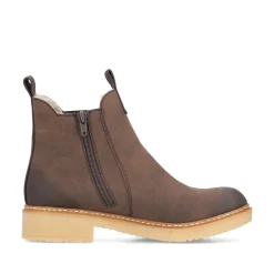 Women Rieker Crepe Sole Wool Lined Ankle Boot - Brown