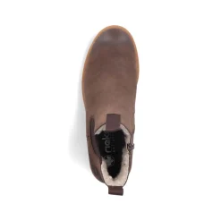 Women Rieker Crepe Sole Wool Lined Ankle Boot - Brown