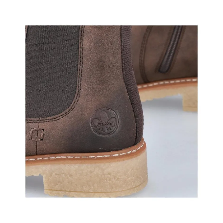 Women Rieker Crepe Sole Wool Lined Ankle Boot - Brown