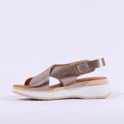 Women Oh My Sandals Criss Cross Slingback - Metallic