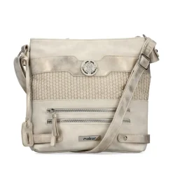 Rieker Crossbody Shimmer Bag - Beige Silver