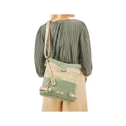 Rieker Crossbody Shimmer Bag - Green Gold Combi
