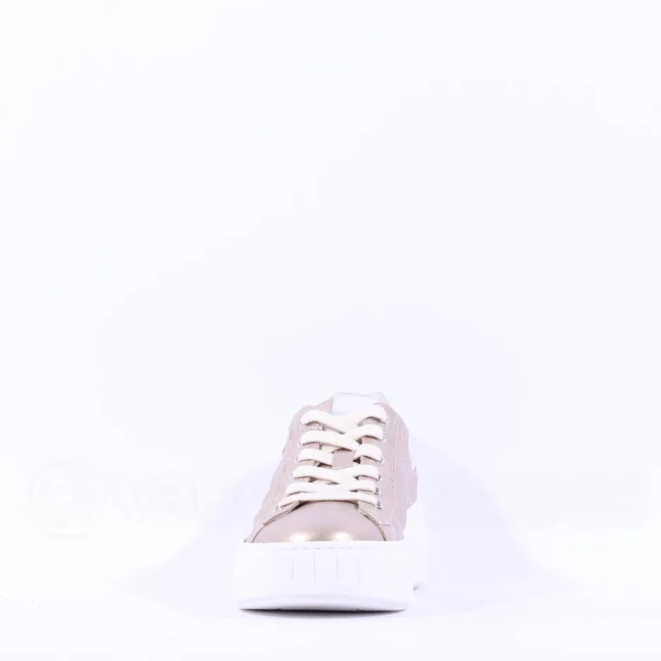 Women NeroGiardini Cuff Platform Trainer - Rose Metallic