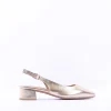 Women Tamaris Cupone Low Block Heel Slingback - Light Gold