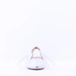 Women Tamaris Cupone Low Block Heel Slingback - Silver Metallic