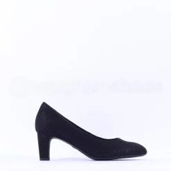 Women Tamaris Daenerys Classic Mid Heel - Black Sparkle