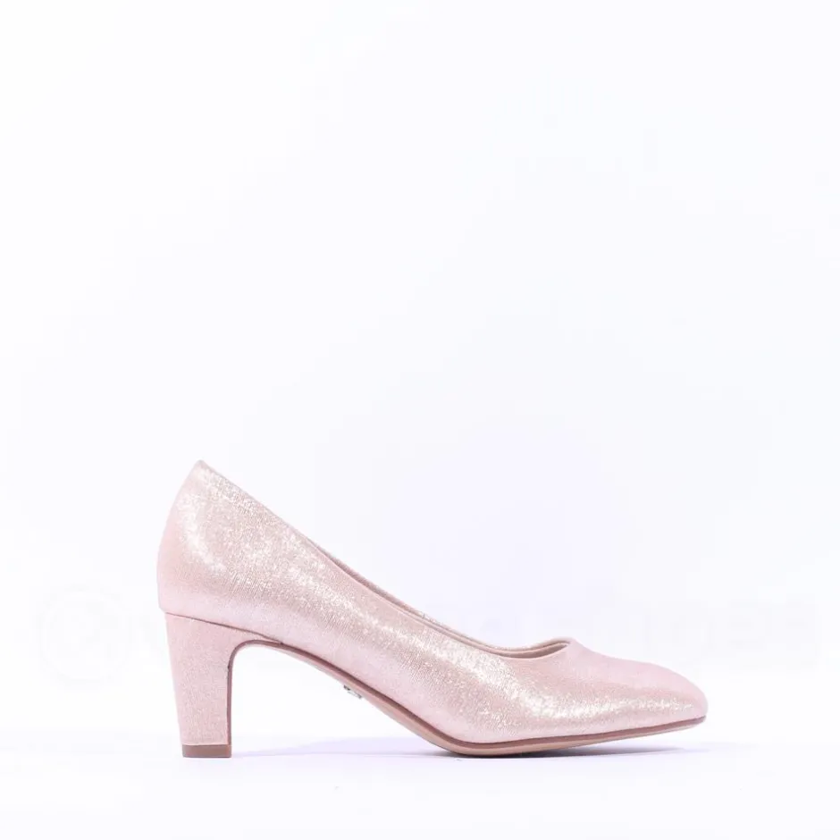 Women Tamaris Daenerys Classic Mid Heel - Rose Metallic