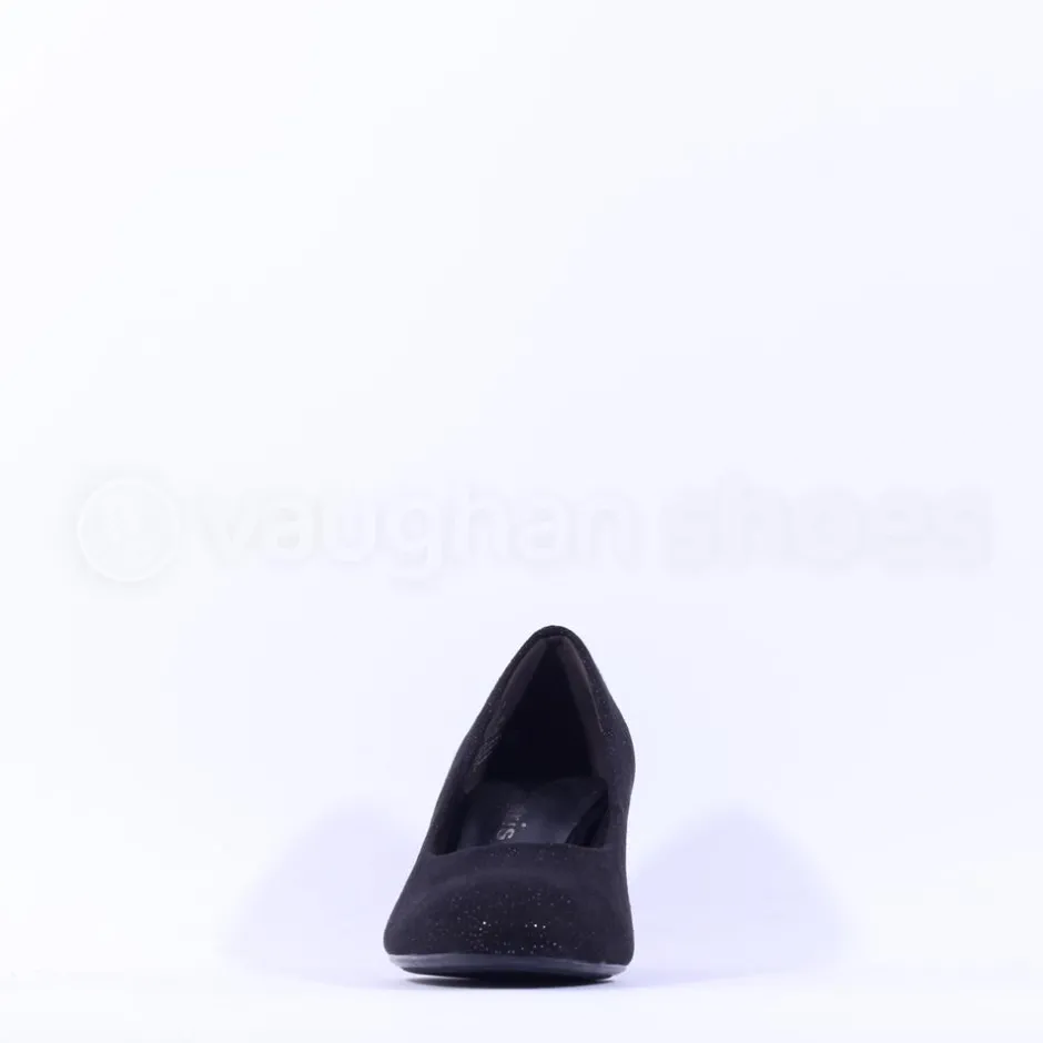 Women Tamaris Daenerys Classic Mid Heel - Black Sparkle