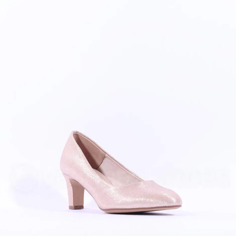 Women Tamaris Daenerys Classic Mid Heel - Rose Metallic