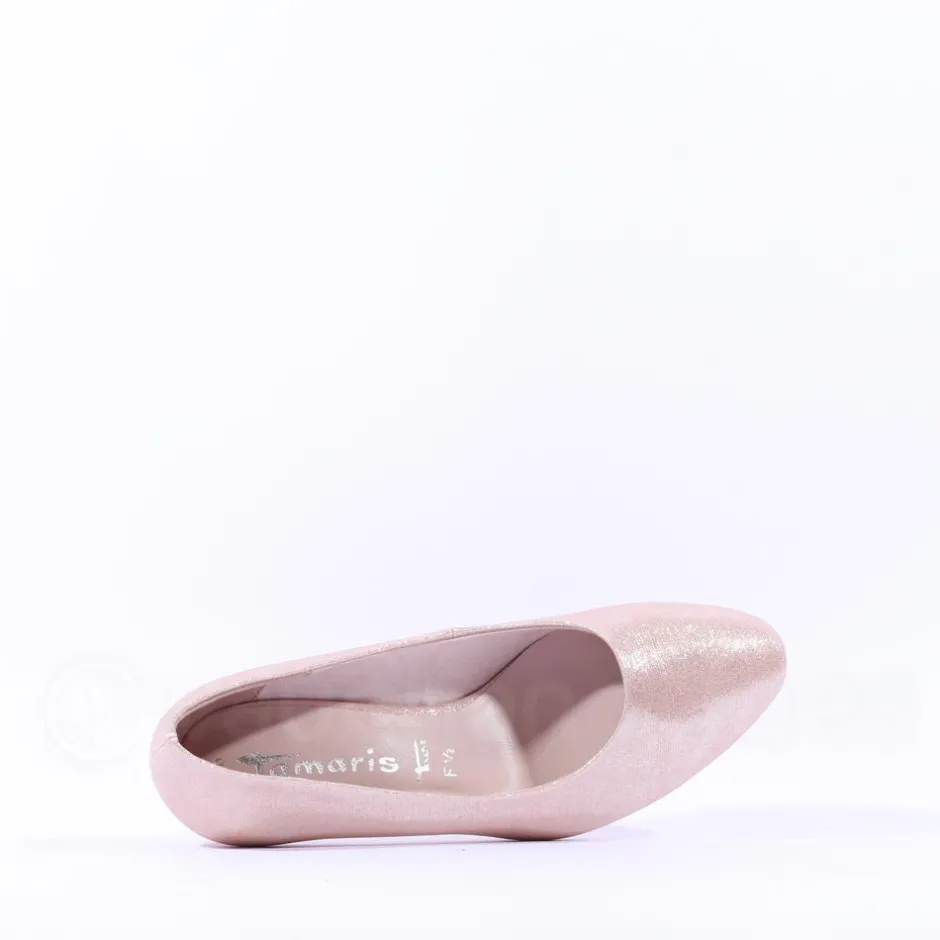 Women Tamaris Daenerys Classic Mid Heel - Rose Metallic