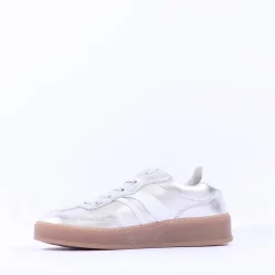 Women Gabor Dahma Gumsole Platform Trainer - Silver Combi