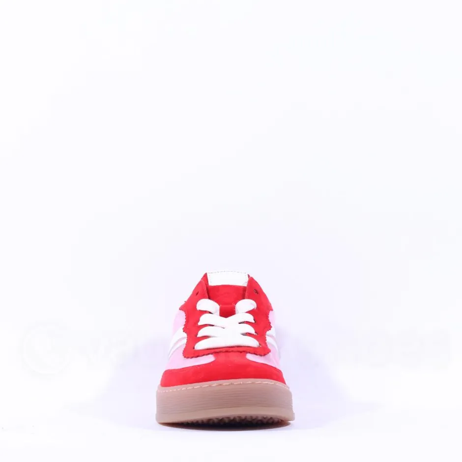 Women Gabor Dahma Gumsole Platform Trainer - Red Pink