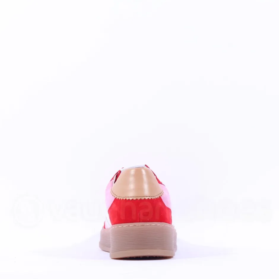 Women Gabor Dahma Gumsole Platform Trainer - Red Pink