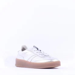 Women Gabor Dahma Gumsole Platform Trainer - Silver Combi