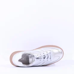 Women Gabor Dahma Gumsole Platform Trainer - Silver Combi