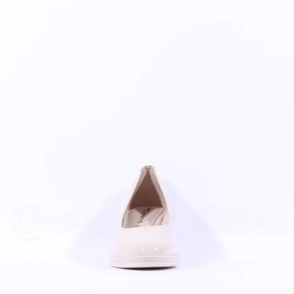 Women Tamaris Dajana Espradrille Wedge - Beige Patent