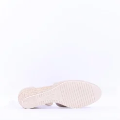 Women Tamaris Dajana Espradrille Wedge Sandal - Champagne