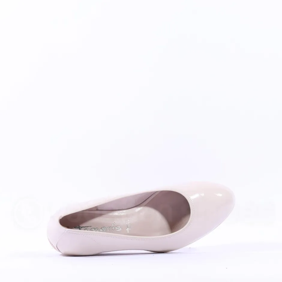 Women Tamaris Dajana Espradrille Wedge - Beige Patent