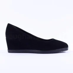 Women Tamaris Dajana Suede Wedge - Black Suede