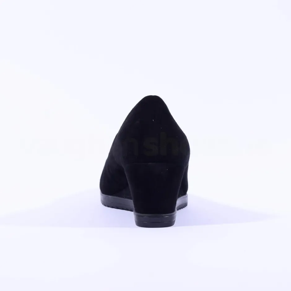 Women Tamaris Dajana Suede Wedge - Black Suede