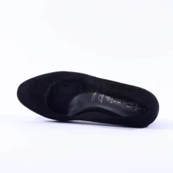 Women Tamaris Dajana Suede Wedge - Black Suede