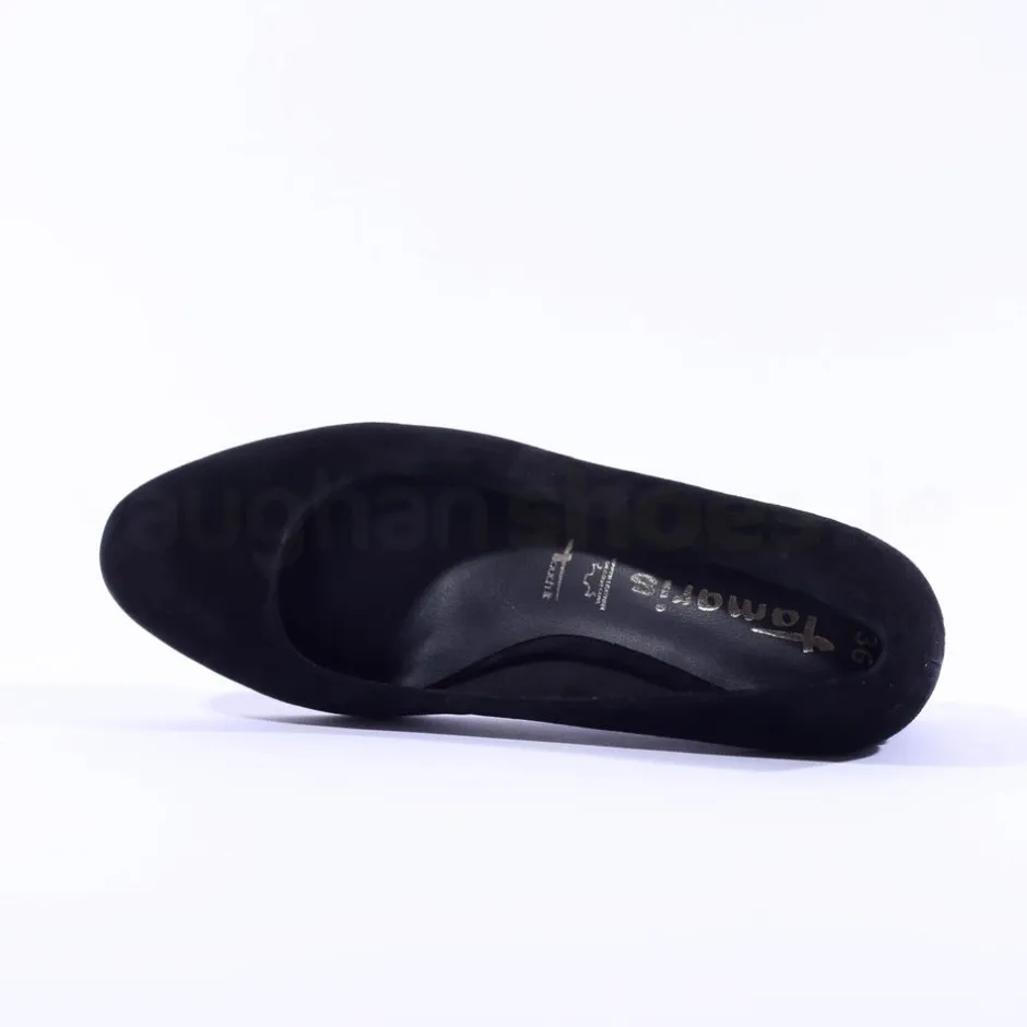 Women Tamaris Dajana Suede Wedge - Black Suede
