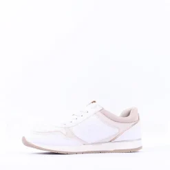 Women Tamaris Daki Side Zip Lace Trainer - Off White Combi