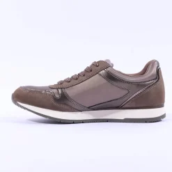 Women Tamaris Daki Side Zip Lace Trainer - Taupe Combi