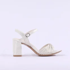 Women Tamaris Dalina Strappy Block Heel Sandal - Champagne
