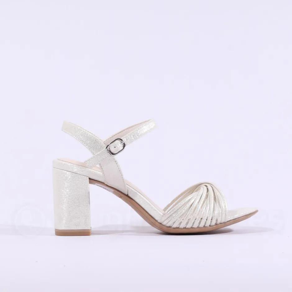 Women Tamaris Dalina Strappy Block Heel Sandal - Champagne